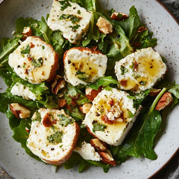 Salade tiède de chèvre Baechler, miel & légumes croquants